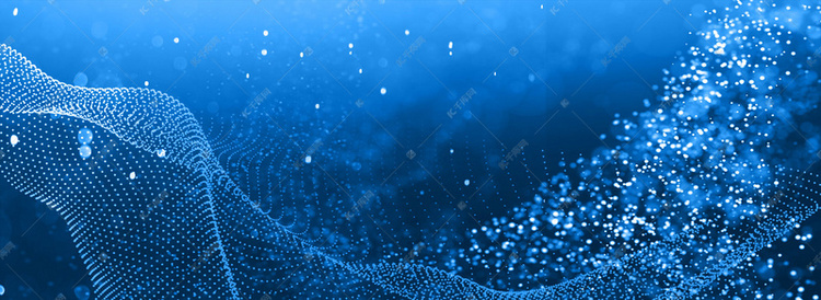 蓝色简约 电子科技的线条炫光之美