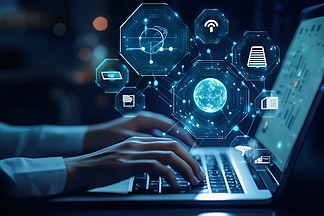 简约风电脑网络科技企业画册宣传册封面设计